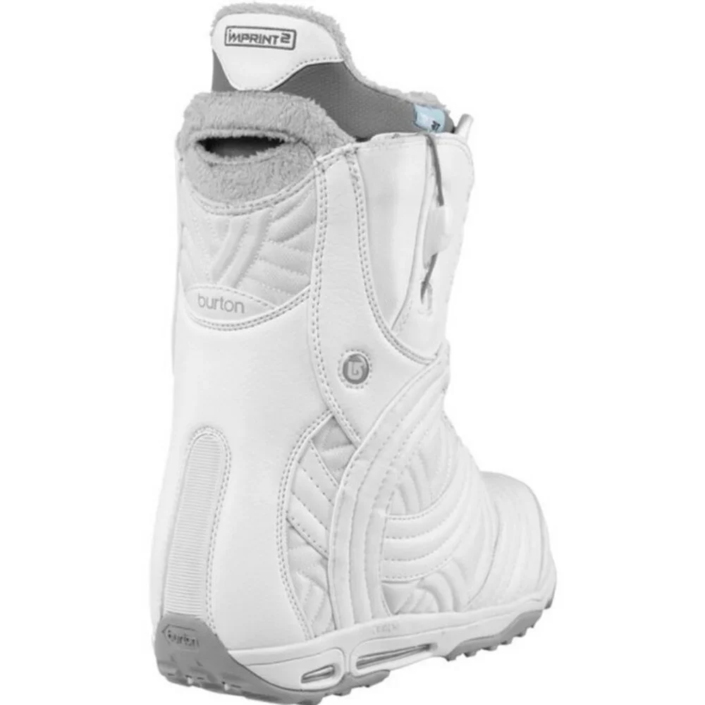 NEW! Burton Emerald Snowboard Boots! Size 5 or 5.5 White With Cool Woven Pattern